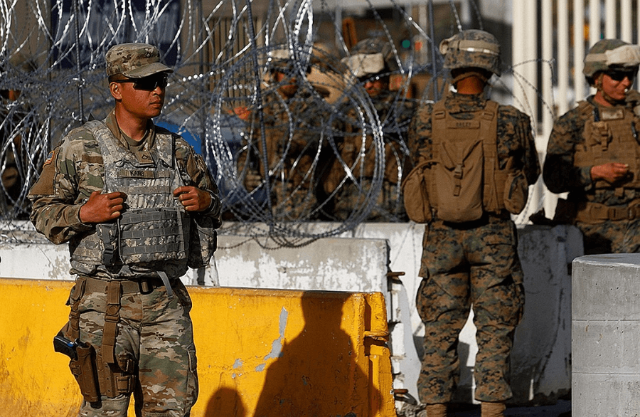 Военные на границе США и Мексики