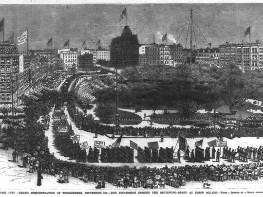 first parade on Labor Day on September 5, 1882