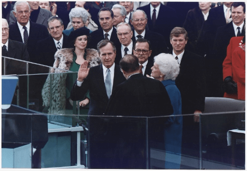 George Bush takes the Oath 
