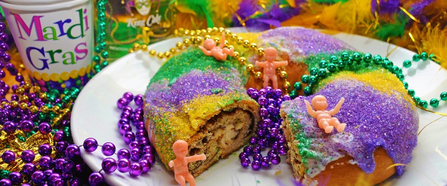 Пирог на Марди Гра в Новом Орлеане (King Cake)