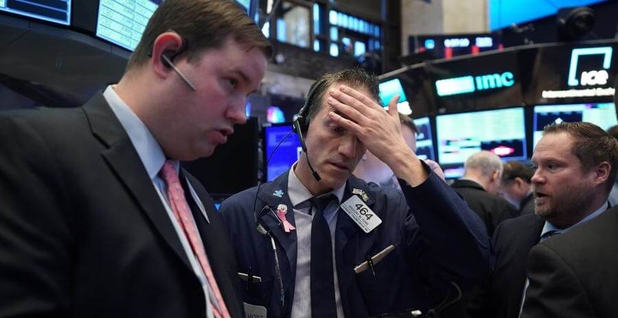 Падение индексов на американской фондовой бирже