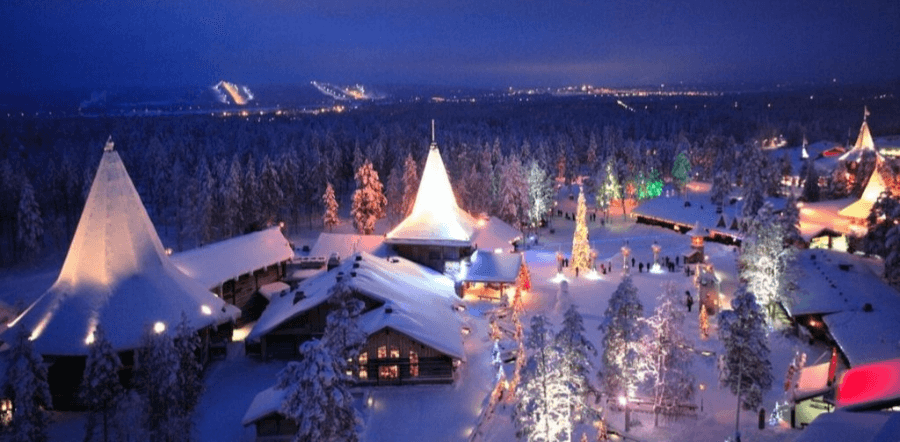 Рождество в США. Резиденция Санта-Клауса в Финляндии