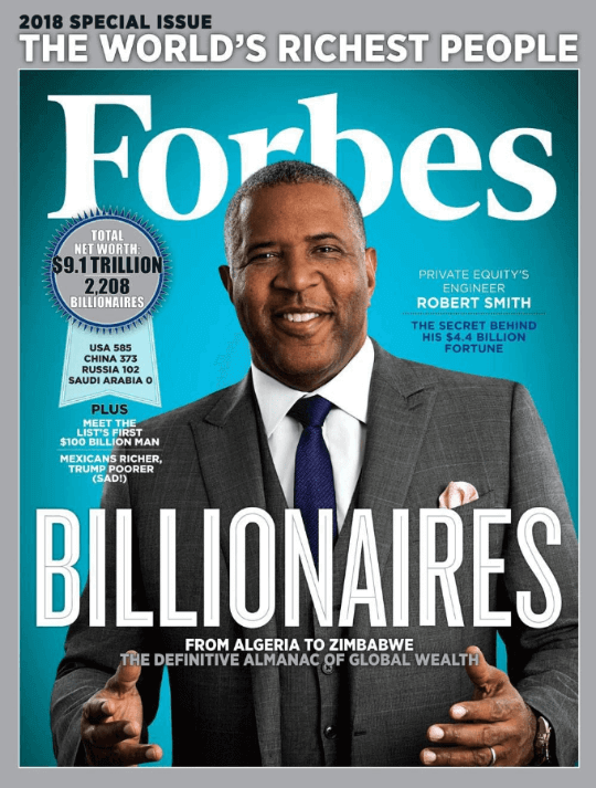 Роберт Смит на обложке Forbes 2018