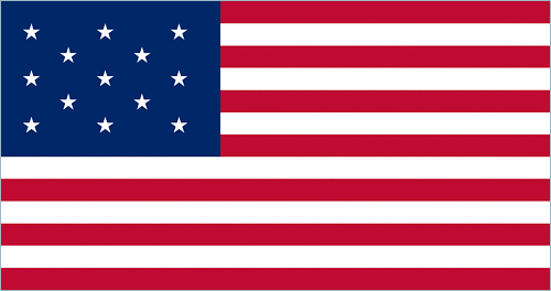Первый флаг США по дизайну Фрэнсиса Хопкинсона