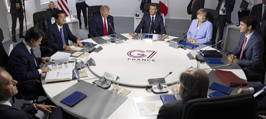 Саммит Большой семерки 2019 в Биаррице. Обсуждение за круглым столом
